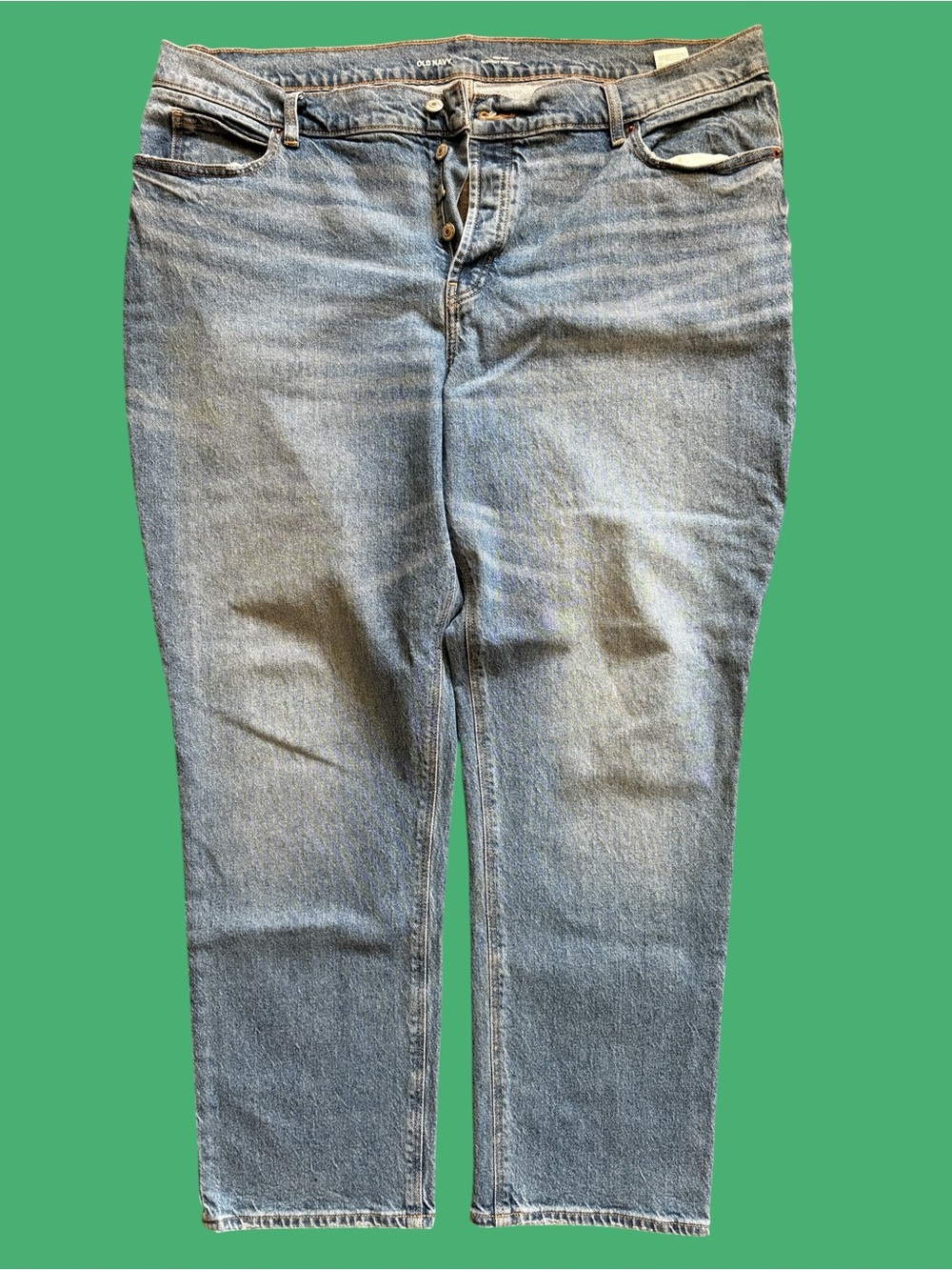Old Navy Light Blue High-Rise Slouchy Straight Jeans